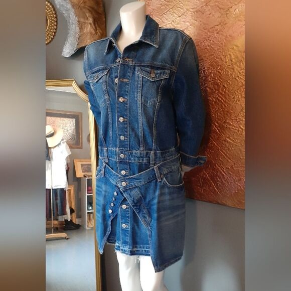 NWT Zara Limited Edition Denim Mini Dress - Picture 2 of 12